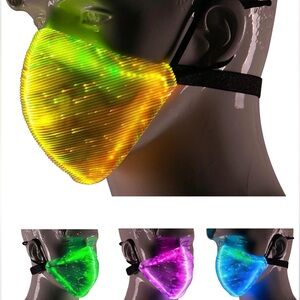NWT- Teczero LED fiber optic rave face mask